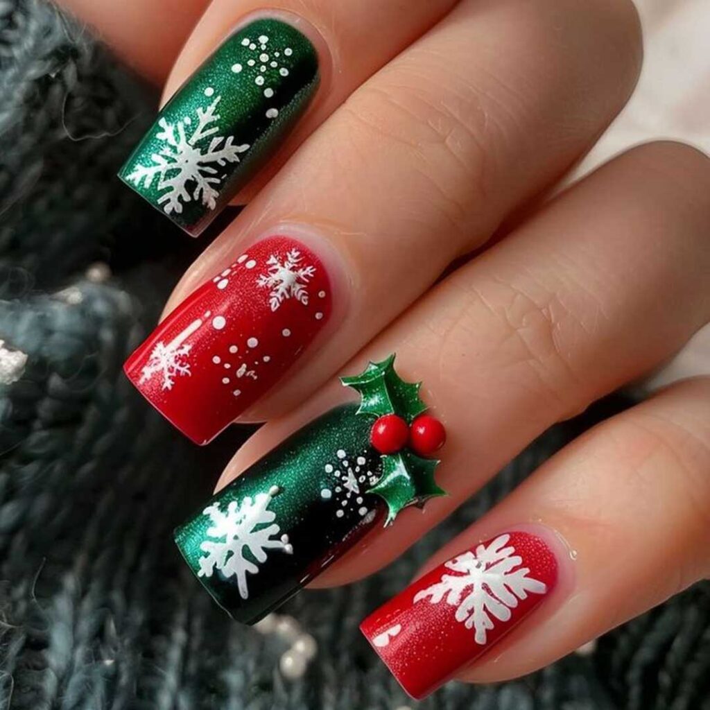 مدل ناخن برای کریسمس